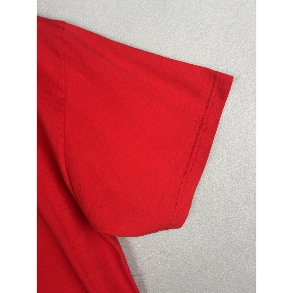 Vintage Jerzees Son Teez T Shirt L Large Red 2004 Gold Name Above All Names 4165 - Picture 10 of 12